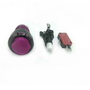 32mm Purple Color Small Round Illuminated <strong>Push</strong> <strong>Button</strong> Switches for Arcade Game Machine - Product Image 4