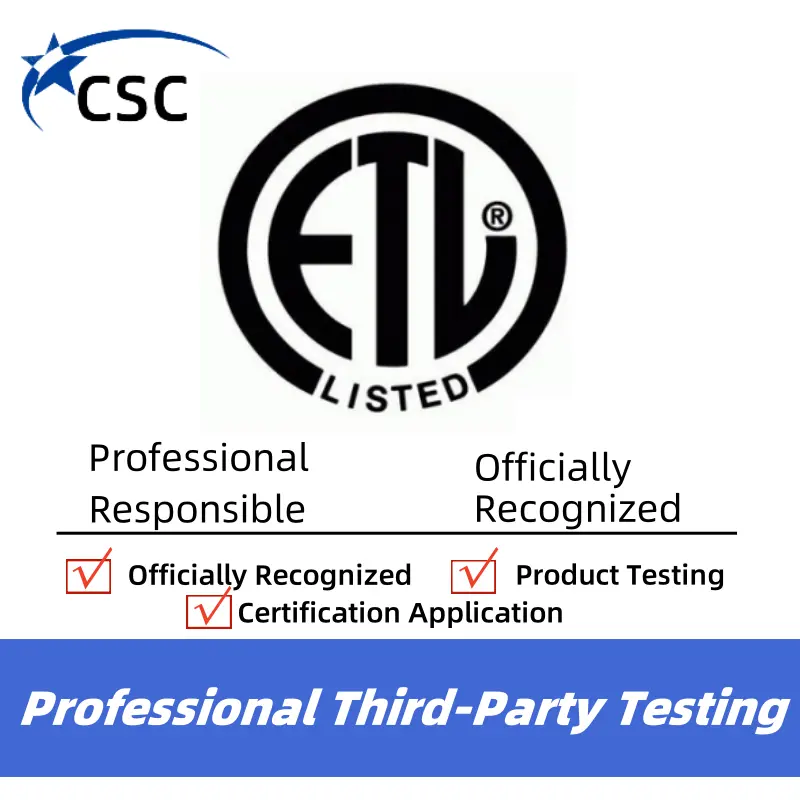 Certificação ETL exportada para testes de laboratório de terceiros, padrões de segurança de certificação canadense dos Estados Unidos