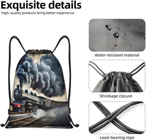 Low MOQ High Quality Custom Logo Draw <strong>String</strong> <strong>Nylon</strong> Polyester Flat BackPack Bag Promotional Drawstring Bags <strong>With</strong> Sublimation - Product Image 5