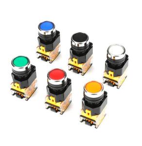 Button schalter LA38-11 LA38-11BN flach taste selbst-reset-taste schalter 22mm