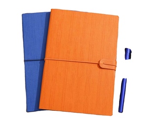 Personalizado Personalizado Material Escolar A5 Planejador Diário PU Capa De Couro <span class=keywords><strong>Notebook</strong></span> Com <span class=keywords><strong>Pen</strong></span> Holder