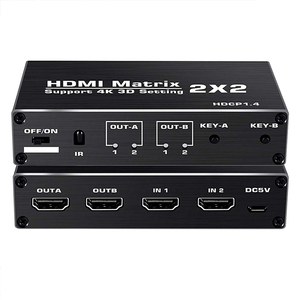 2x2 para HDMI Matrix 4K 60Hz 3D Switch 2-In-2-Out 4K para HDMI 2,0 Spliter para PS4 Pro TV 60Hz 4K para HDMI Matrix Switch Splitter - Product Image 1