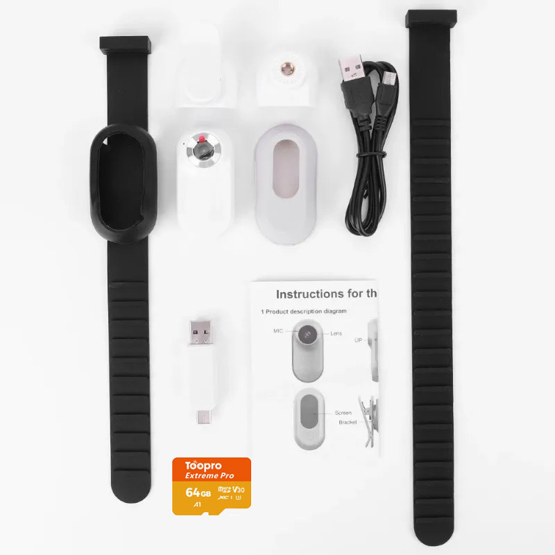 White thumb camera-64gb card-pet collar