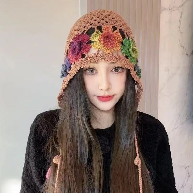 Borla de Flores de Colores - Café