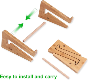 <strong>Three</strong> Sizes Laptop Stand <strong>for</strong> <strong>Computer</strong> Desk Bamboo Compatible Rack with Phone Holder Monitor Riser Note Book Storage <strong>for</strong> Office - Product Image 4