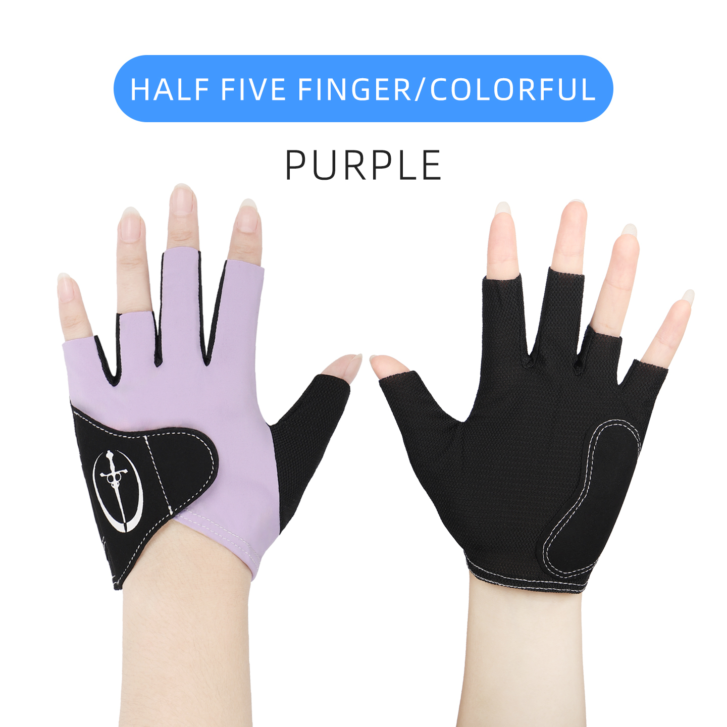 Purple-Half Five Fingers