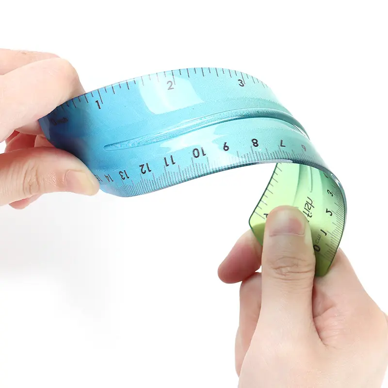 Boy plastic ruler girl color flexible ruler sets tudent linerscale sets