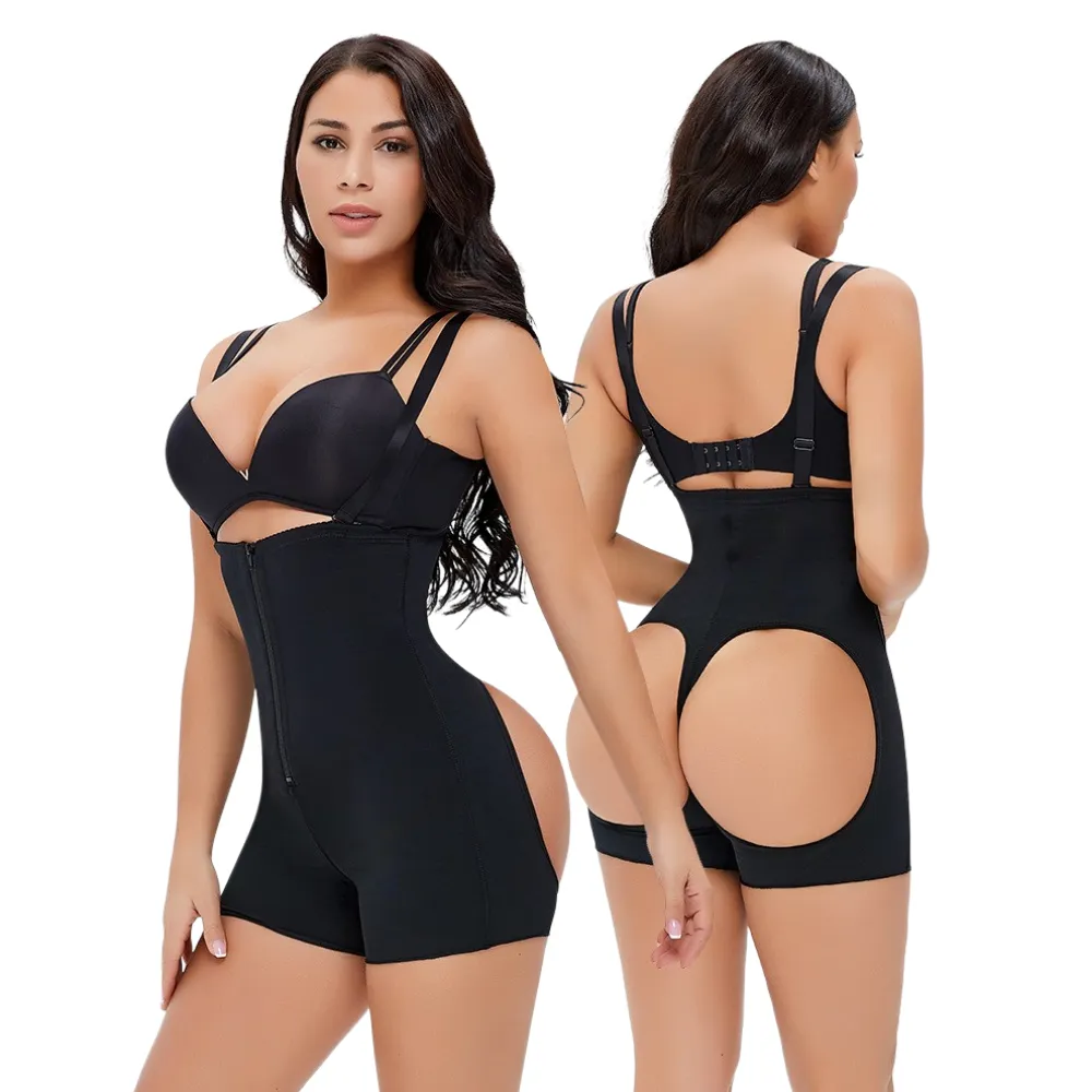 Commerci all'ingrosso biancheria intima dimagrante donna Fajas Colombianas Fajas Post-operatorias Butt Lifter Open Hip Full Body Shaper coscia più sottile