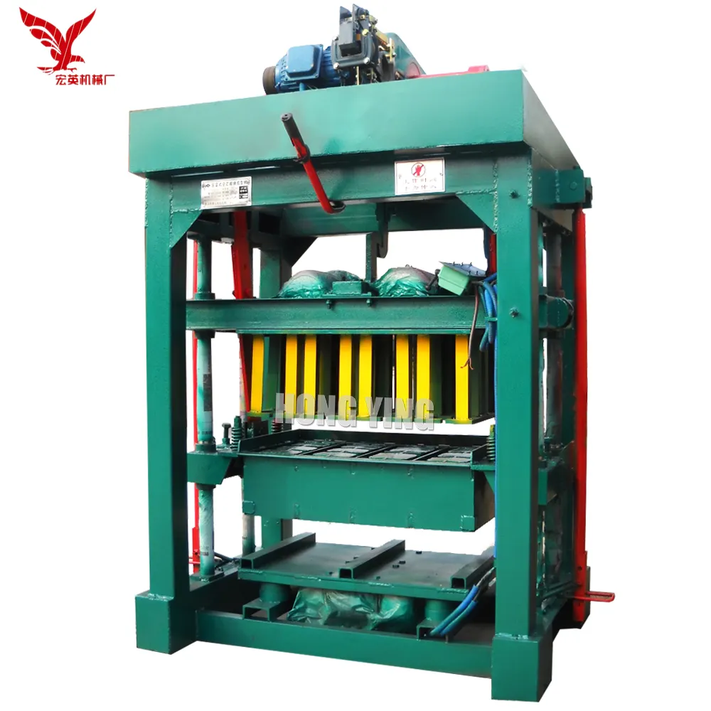 QTJ4-40A concrete block making machine price hand type interlocking block making machine