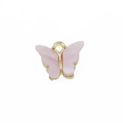 Fashion Colorful Acrylic Butterfly Charms DIY Jewelry Alloy Pendant Accessories For Making Jewellery