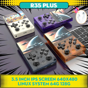 Портативная портативная игровая консоль R35 PLUS 3,5 дюймов IPS экран 640x480 Linux система Ретро игровой видеоплеер двойной джойстик подарок