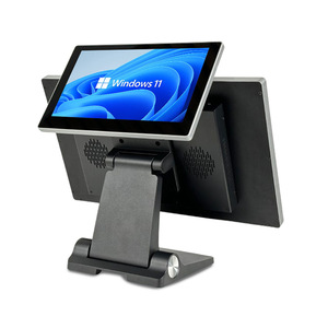 Pos Systems Con ImpresoraバーコードスキャナーPosマシンPosコンピュータWindowsダブルスクリーンプリンター付き - Product Image 2