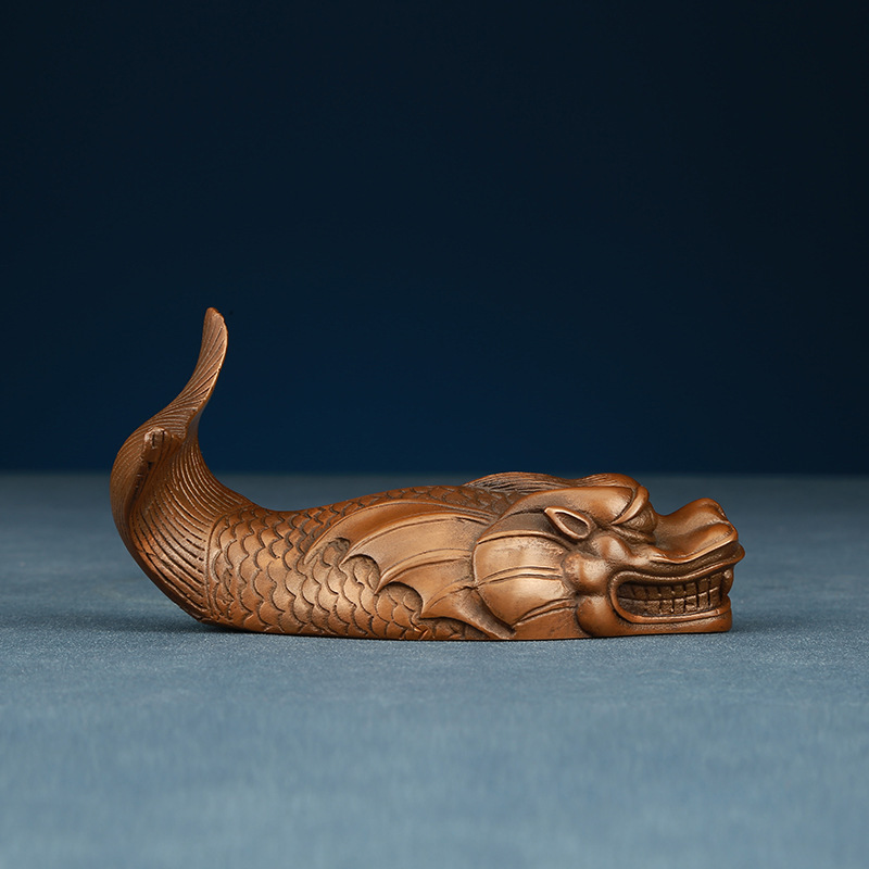 Purple Copper Dragon Fish Paperweight