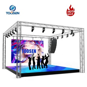 Toosen จอแสดงผล LED ติดผนังสีสดสดใหม่บางจอแอลอีดีแสดงดนตรีด้านหลังแสดงคอนเสิร์ตในงานแต่งงานห้องโถงไฟฟ้าพื้นหลังเวที