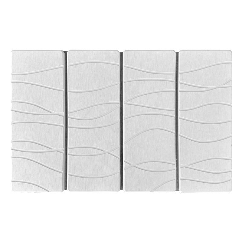 Four-fold carved wave white