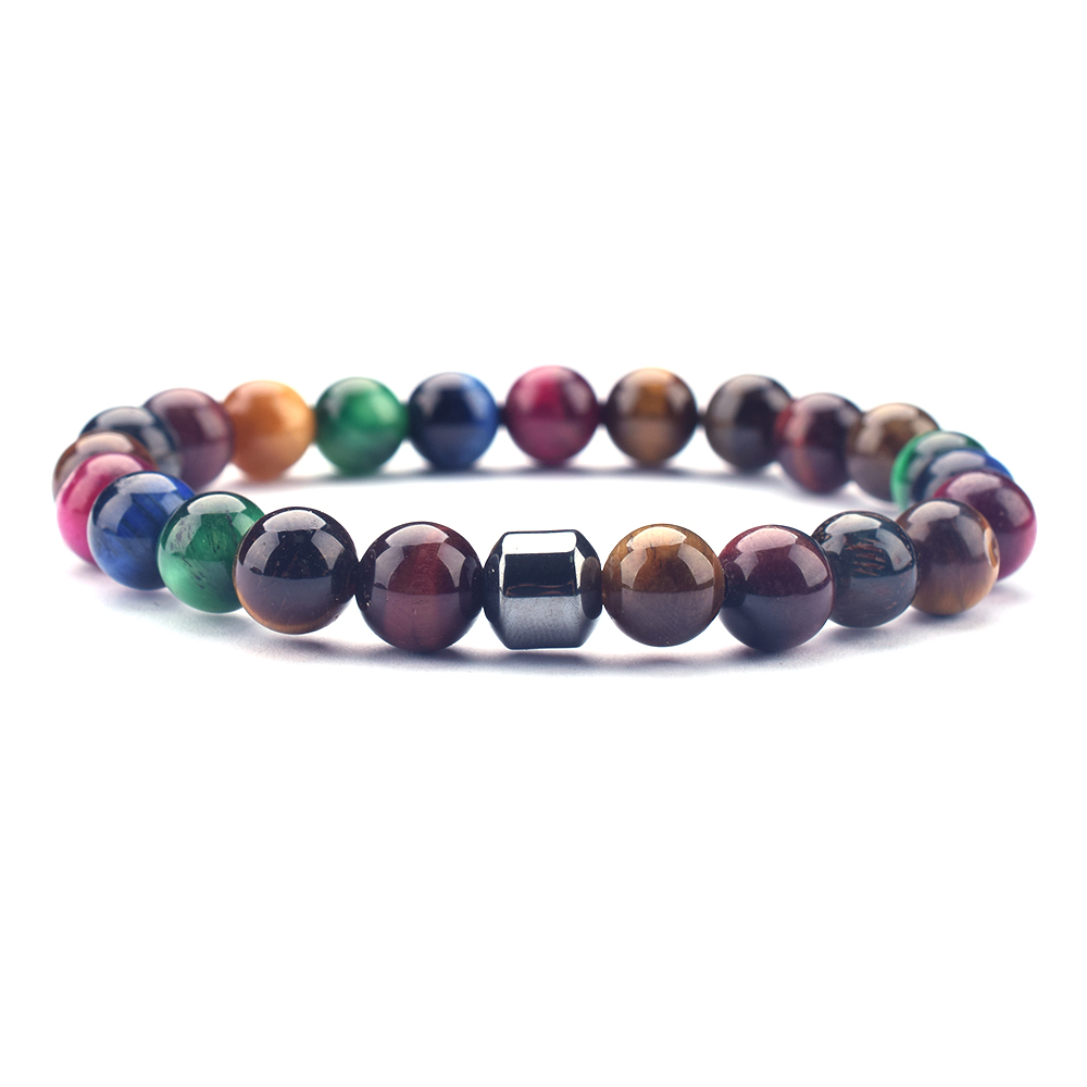 16-CB0236-colored tiger eye bracelet