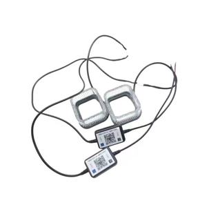 1.5 inç kare LED melek gözler DRL araba motosiklet far örtüsü için adaptör kitleri APP kontrolü - Product Image 1