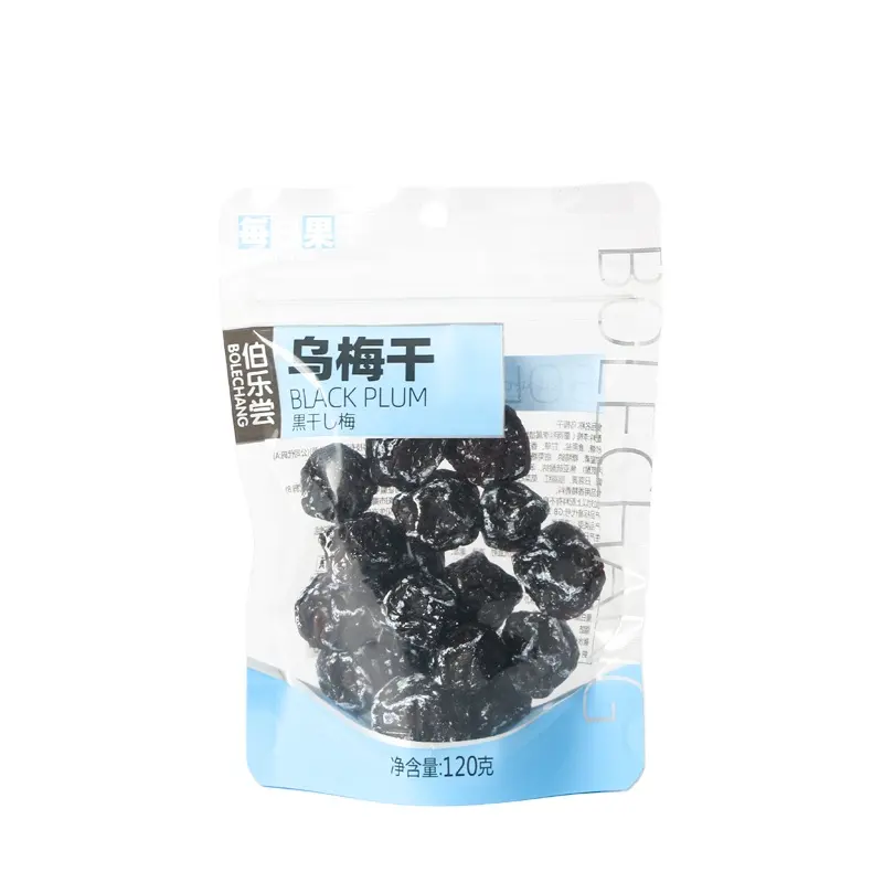 Vente en gros de 120g variété de saveurs collations de fruits secs prunes conserves et fruits secs prunes aigres et sucrées collations de prunes