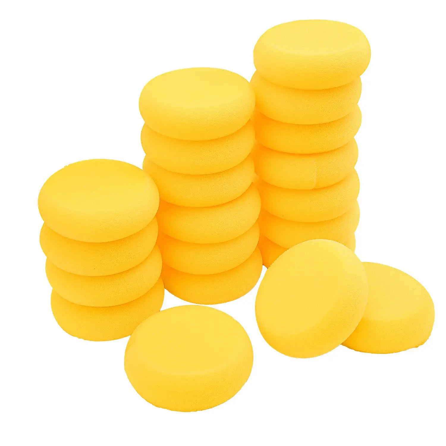 Reinigungs werkzeuge heißer Verkauf 7,5*2,3 cm gelber runder Schwamm Waxing Sponge Pad für Kinder Kunstmalerei DIY