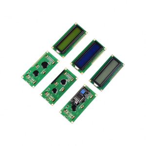 LCD1602A LCD1602 1602 LCD 1602A IIC I2C schermo in cristallo LCD modulo con scheda adattatore 5V blu giallo verde schermo grigio