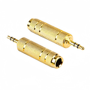 电动钢琴适配器6.5到3.5镀金3.5公到6.35母音频转换插头 - Product Image 5
