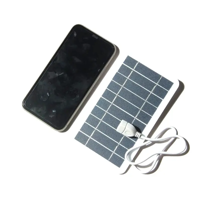 2W 5V الشمسية شحن ألواح الطاقة الشمسية المحمولة شاحن لوحة ل الهواتف المحمولة المحمول شاحن الطاقة