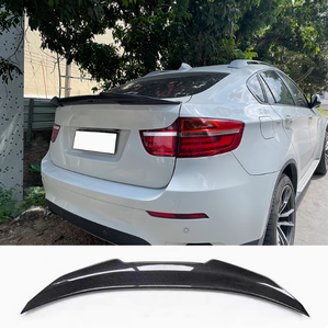 E71 X6 BMW 08-14คาร์บอนไฟเบอร์แต่งปีกท้ายฟรี PSM อะไหล่ติดตั้งสำหรับกันชนหลัง - Product Image 4