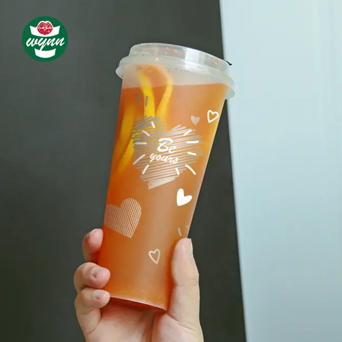 Trung Quốc Nhà Máy Nguồn Cung Cấp Dùng Một Lần Ép Phun Cốc Nhựa Có Nắp Đậy Cho Trà Bong Bóng Smoothie