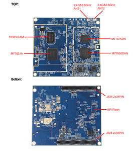 ODM MT7905 Oolite MT7621ワイヤレスbt 5.8G 16MByte modul wi-fi 6 AX1800 2.4G wifi6ルーターWifiモジュールゲートウェイiotサーバー用 - Product Image 2