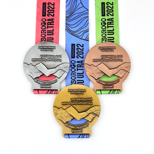 WTD 12/60/120k Marathon Running Ultra Medals Custom Design Die Casting Gold Silver Bronze <strong>Trophies</strong> &amp; Medals