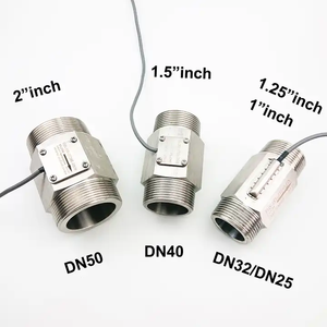 高品质1/2 “3/4” 1 “霍尔效应脉冲塑料流量计不锈钢涡轮水流量传感器，带3根线 - Product Image 6