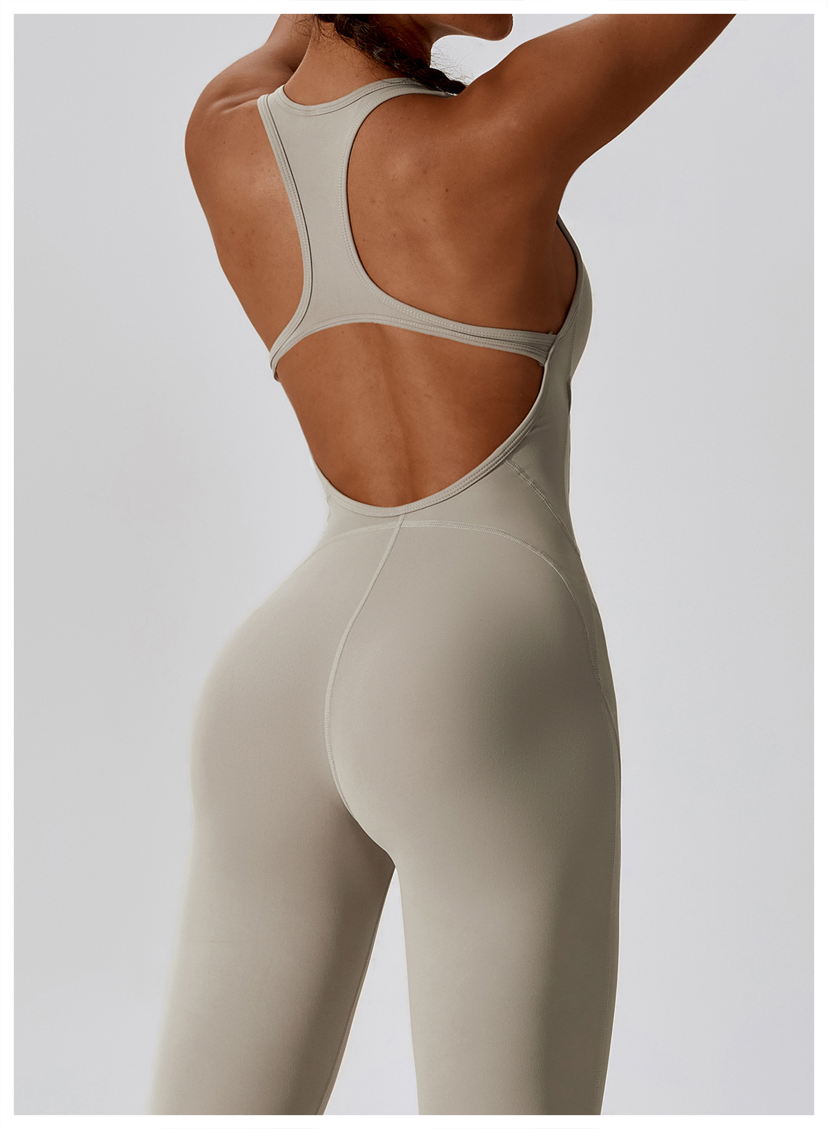 light brown long jumpsuit