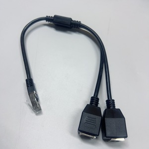 RJ45 Splitter LAN Ethernet adattatore cavo rete Internet cavo 1 maschio a 2 femmina adatto LAN presa Ethernet - Product Image 4