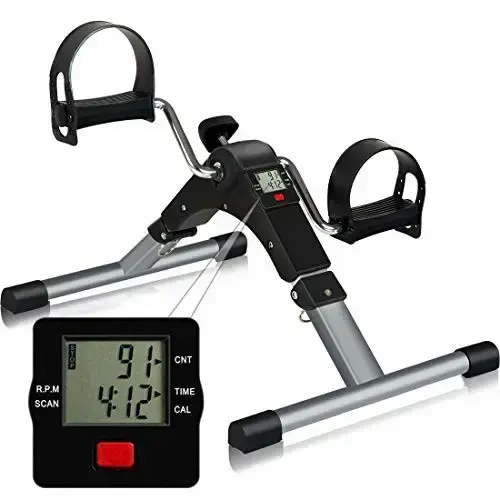 Pédale Portable Pliable Exerciseur Avec Écran D'affichage Mini Cycle Pédale Vélo D'exercice