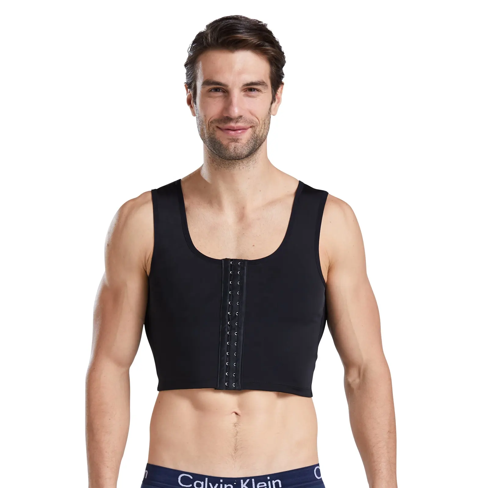 ZEROBODYS-Sujetador Para después de la cirugía W013, Fajas Para Hombres, corsé moldeador de Cuerpo Adelgazante, camisas de compresión, chaleco de pecho de ginecomastia oculta