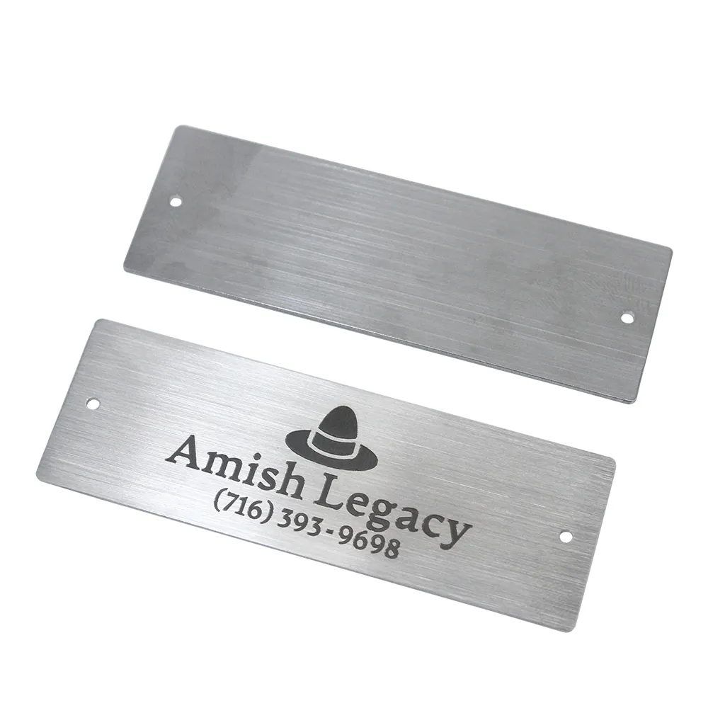 Custom Engraved Logo Stainless Steel Metal Labels Anti-rust Brushed Polished Metal Brand Name Tags and Plates