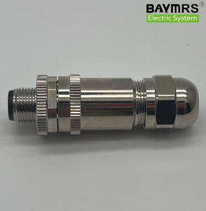 BAYMRS 4针M12屏蔽A码连接器公直90 ° 弹簧端子防水连接器M12连接器 - Product Image 3