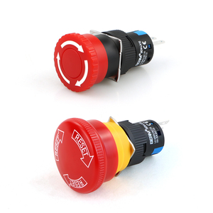 LA16 <strong>Push</strong> <strong>Button</strong> Switch Power <strong>Start</strong> Switch 16MM Self-locking Mushroom Head Emergency Stop <strong>Button</strong> - Product Image 5