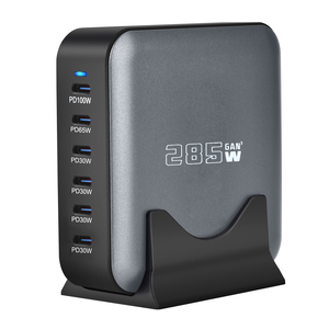 多USB台式GaN充电器QC3.0 18W PD C型快速充电壁式适配器，适用于美国英国插头的笔记本电脑摄像头 - Product Image 4