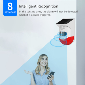 <strong>2in1</strong> WiFi Tuya Smart <strong>Remote</strong> Control Outdoor Charging Security Sound Alarm Detector Sensor Farm Garden Solar Infrared Siren Solar - Product Image 3