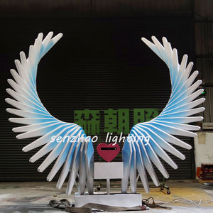 Senzhao ประติมากรรมไฟ LED รูปปีกนางฟ้าแบบทันสมัยไฟ LED ปรับแต่งได้ตามต้องการ IP65ลวดลายกันน้ำ - Product Image 5