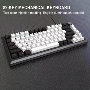 82-Key 75% Ba chế độ tùy chỉnh màu sắc bàn phím cơ RGB sáng Gasket giao diện USB hot-swappable trục khối lượng Knob Key - Product Image 2