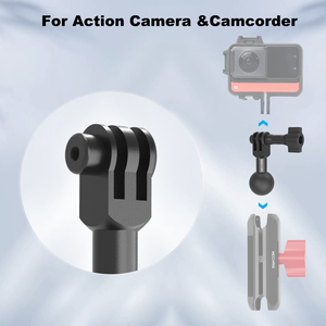 Insta360 için 1 "topuz montaj kaidesi adaptörü/GoPro Hero spor kamera RAM topu kafa bağlar ile uyumlu B boyutu çift soket kol - Product Image 4