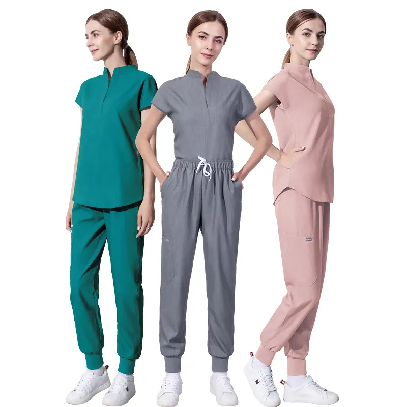 2022 Venda Quente Novo Elegante Moda Mulheres Enfermagem Scrub Uniformes Médicos Mulheres Hospital Uniforme