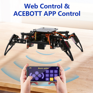 ACEBOTT Bionic Quadruped Spider Robot Kit ESP32 STEM-Robotik projekt mit Fernbedienung für 32 App-gesteuertes Walking Crawling