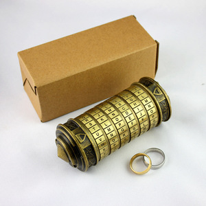 Da Vinci Code Mini Cipher Lock Puzzle Box Romántico Cumpleaños Aniversario Regalo Novia Compartimento oculto Puerta Uso San Valentín - Product Image 5