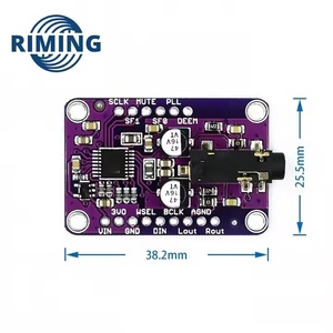 New and Original UDA1334A I2S DAC Audio Stereo Decoder Module Board <strong>3.3V</strong> - 5V - Product Image 3