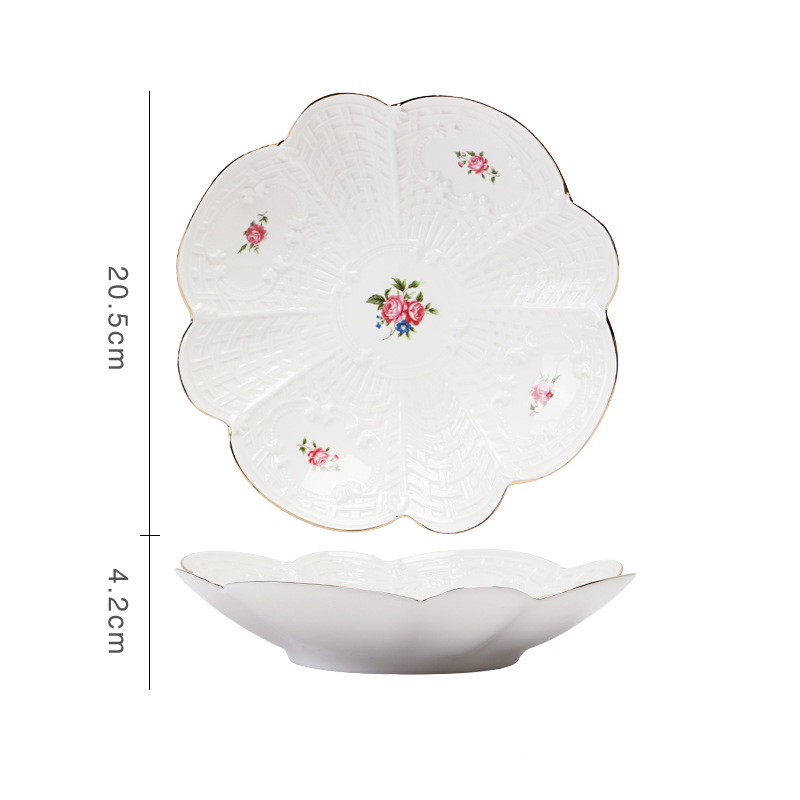 white-8inch plate