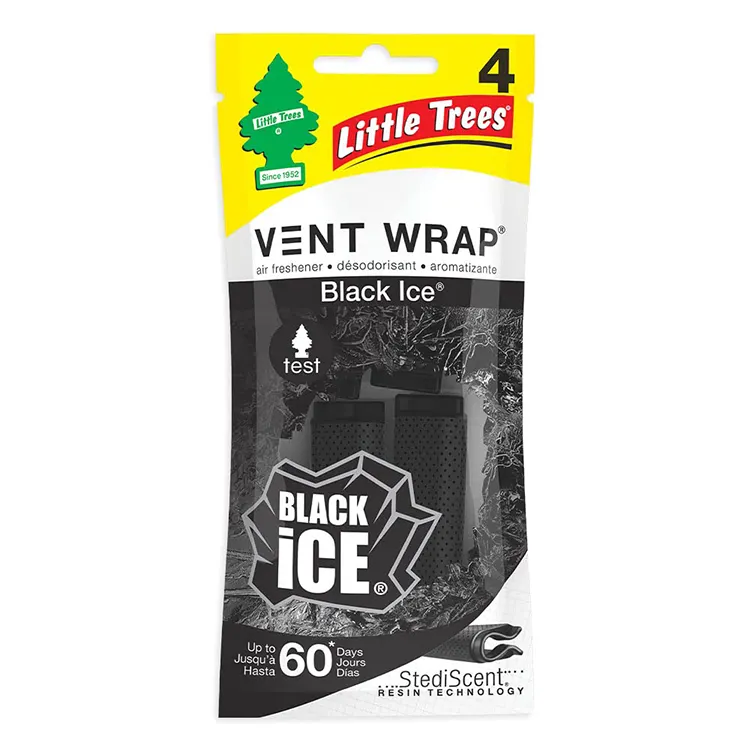 4 Packungen Slip on Vent Blade bietet langlebigen Duft Rechteck Little Trees Car Vent Wrap Lufter frischer