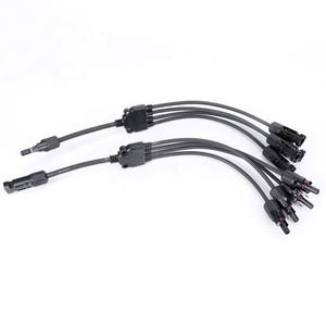 WSPVY4 CE IP67 impermeable 1000V conexión paralela 4 a 1 Y tipo Y4 rama DC PV conector de cable solar para sistema solar - Product Image 5